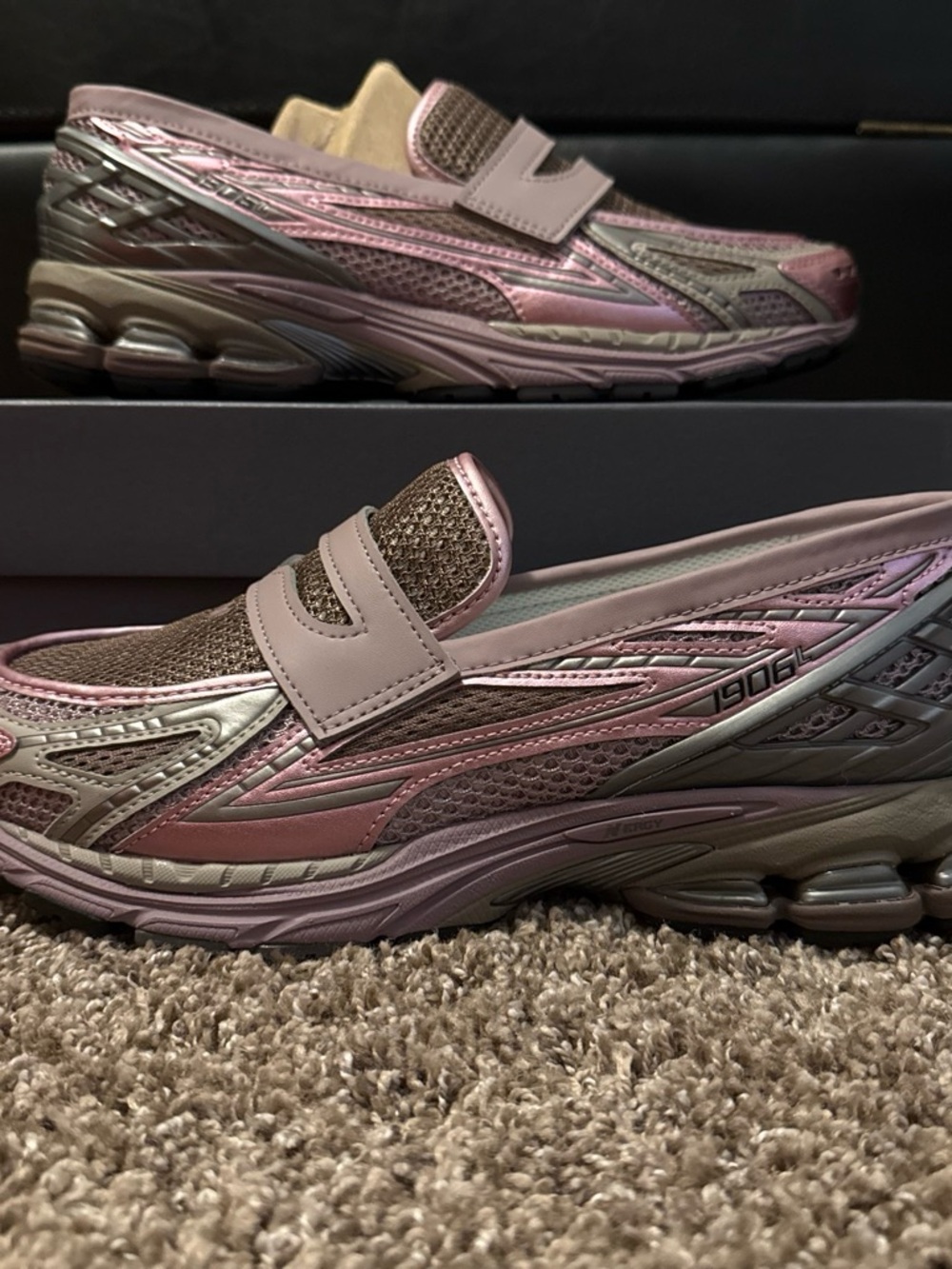 New Balance Pink Metallic Slip-On Athletic Loafer